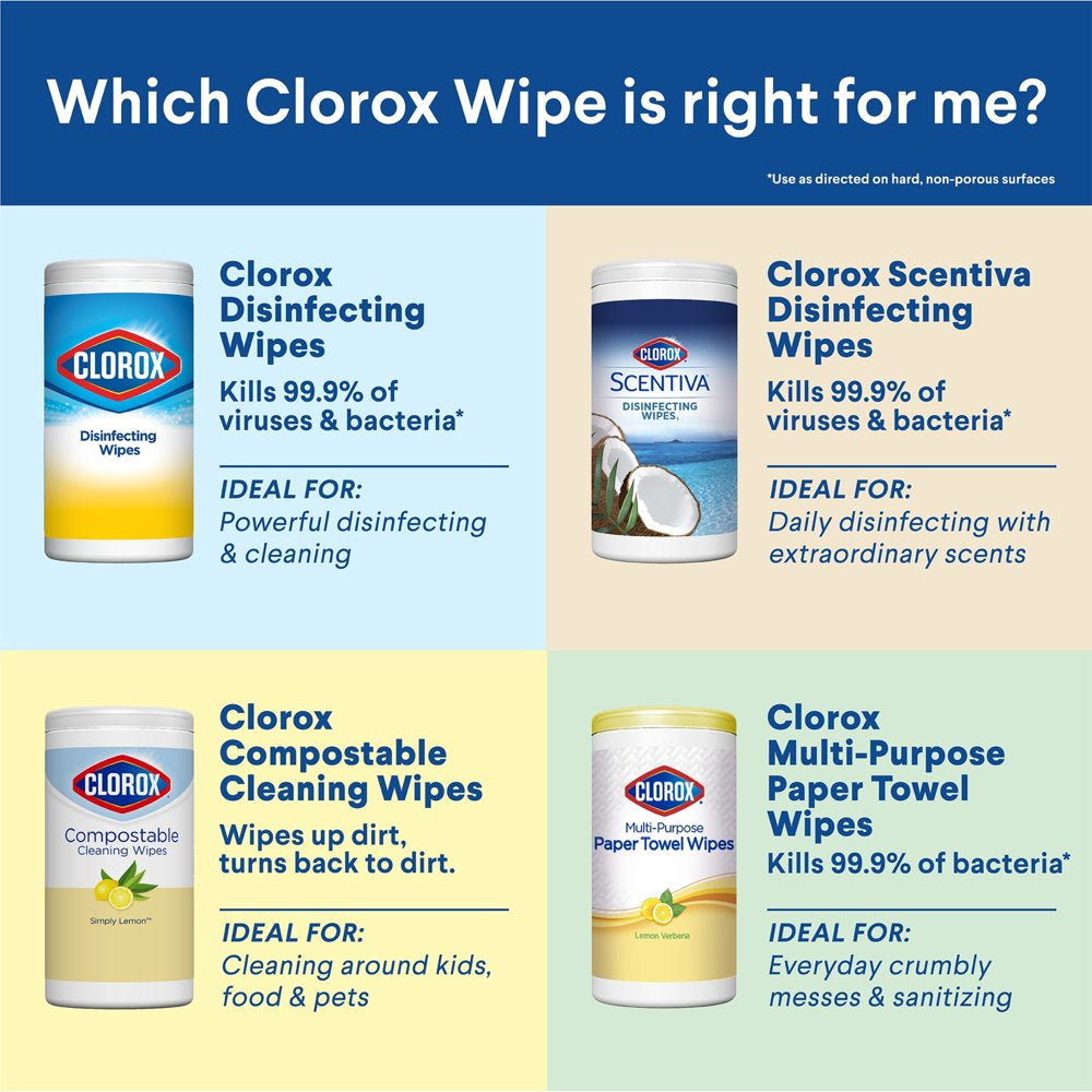 Clorox Disinfecting Bleach Free Cleaning Wipes, Value Pack